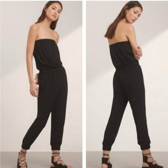 Aritzia Talula Black Strapless Jumpsuit - Picture 2 of 6